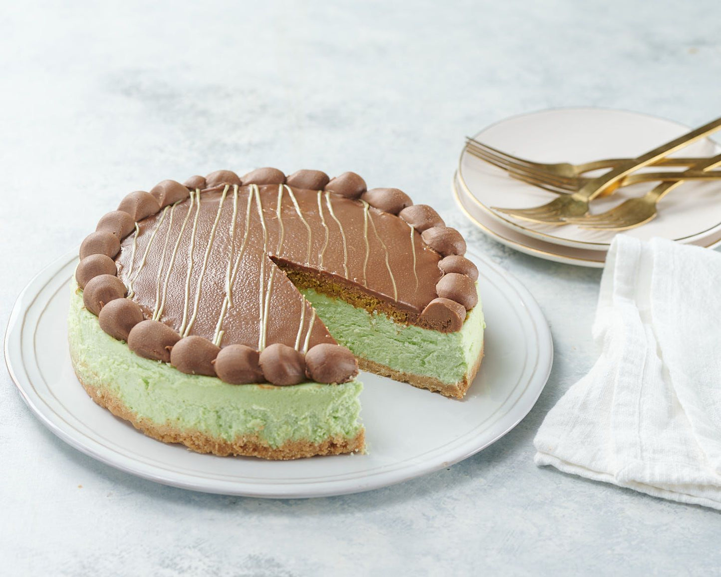 Dubai Chocolate Cheesecake