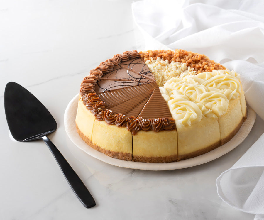Winter Cheesecake Sampler - Caramel, White Rosette, Cappuccino, Amaretto (pre-order)