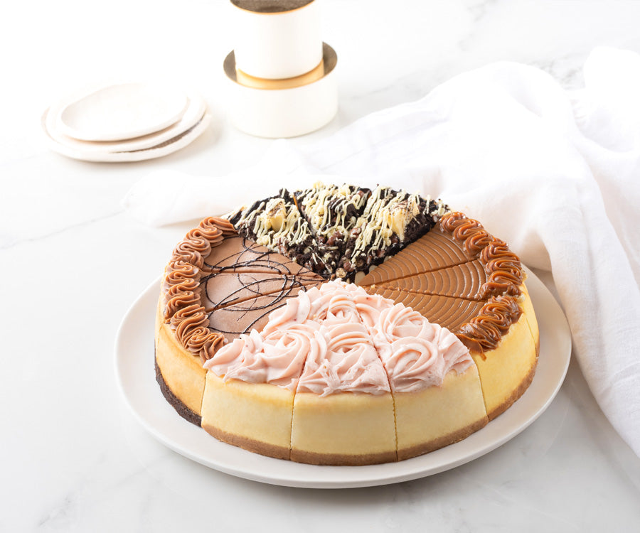 Summer Cheesecake Sampler - Caramel, Strawberry Dream, Cappuccino, Cookies N' Cream